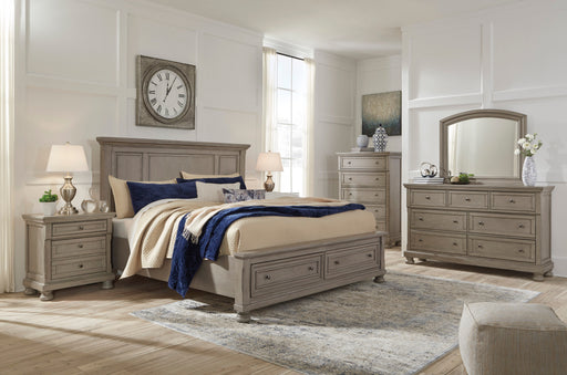 Lettner Light Gray Footboard Storage Platform Bedroom Set - Gate FurnitureBedroom Set