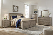 Lettner Light Gray King Panel Bed - Gate FurnitureKing Bed