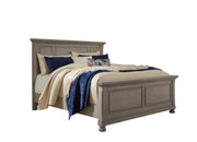 Lettner Light Gray King Panel Bed - Gate FurnitureKing Bed