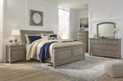 Lettner Light Gray Queen Sleigh Bed - Gate FurnitureQueen Bed