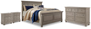 Lettner Queen Panel Bed, Dresser and 2 Nightstands - B733B60