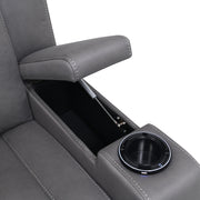 Leuco Power Motion Recliner w/Cup Holder, Control, LED & Power Headrest - LV02834
