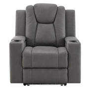 Leuco Power Motion Recliner w/Cup Holder, Control, LED & Power Headrest - LV02834