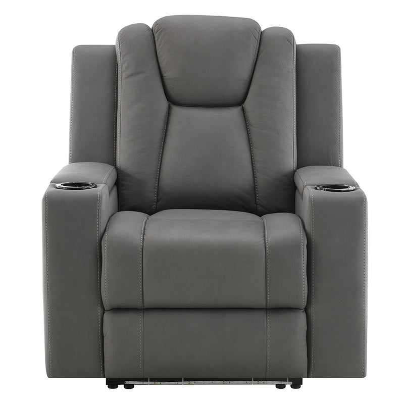 Leuco Power Motion Recliner w/Cup Holder, Control, LED & Power Headrest - LV02834