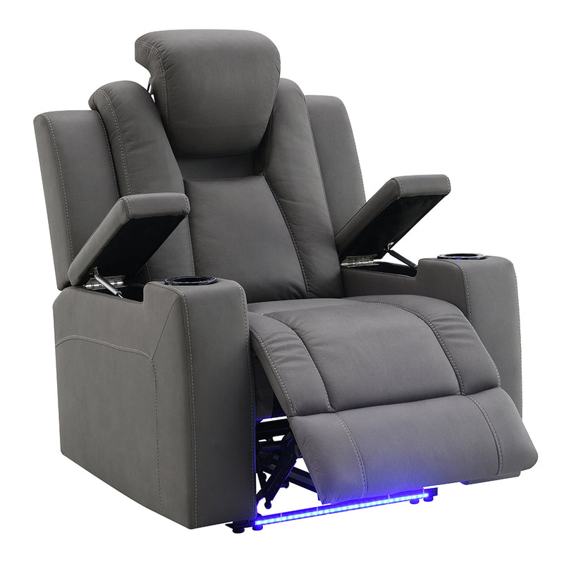 Leuco Power Motion Recliner w/Cup Holder, Control, LED & Power Headrest - LV02834