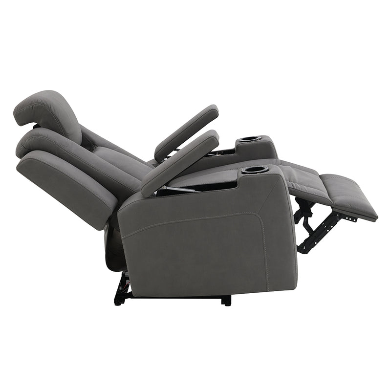 Leuco Power Motion Recliner w/Cup Holder, Control, LED & Power Headrest - LV02834