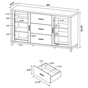 Lewes 2-door Engineered Wood 60-inch TV Stand Cappuccino - 700881