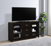 Lewes 2-door Engineered Wood 60-inch TV Stand Cappuccino - 700881