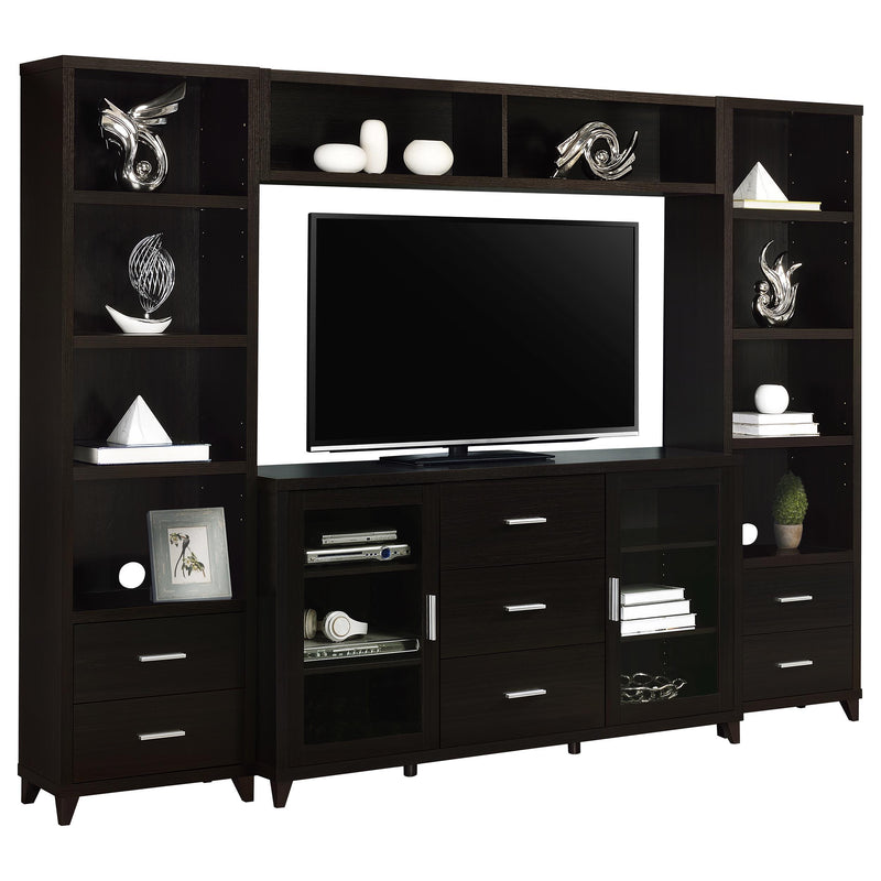 Lewes 4-piece 60-inch TV Entertainment Center Cappuccino - 700881-S4