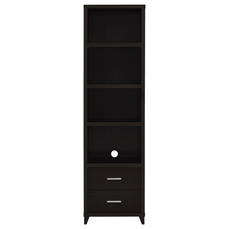 Lewes 4-shelf Engineered Wood Media Tower Cappuccino - 700882