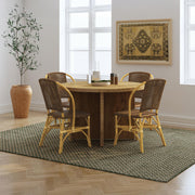 Lexley Woven Rattan Dining Side Chair Brown (Set of 2) - 109122