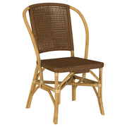 Lexley Woven Rattan Dining Side Chair Brown (Set of 2) - 109122