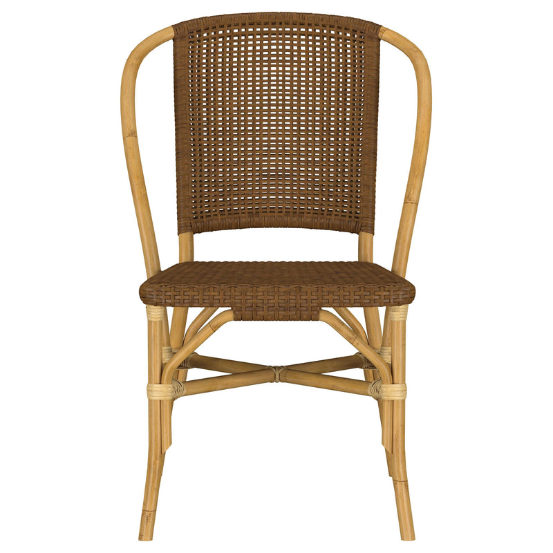 Lexley Woven Rattan Dining Side Chair Brown (Set of 2) - 109122