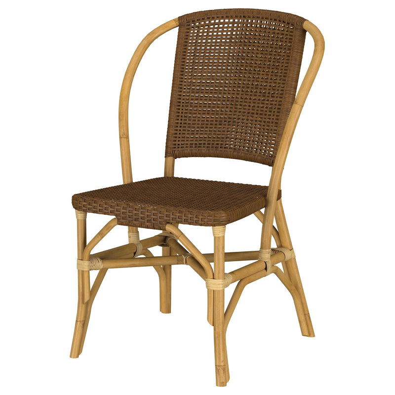 Lexley Woven Rattan Dining Side Chair Brown (Set of 2) - 109122
