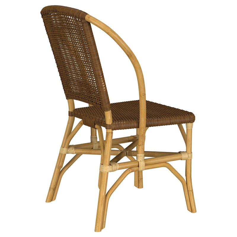 Lexley Woven Rattan Dining Side Chair Brown (Set of 2) - 109122