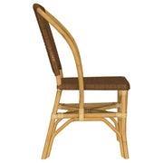 Lexley Woven Rattan Dining Side Chair Brown (Set of 2) - 109122