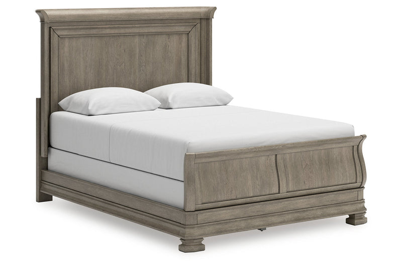 Lexorne Gray Queen Sleigh Bed - Gate FurnitureQueen Bed