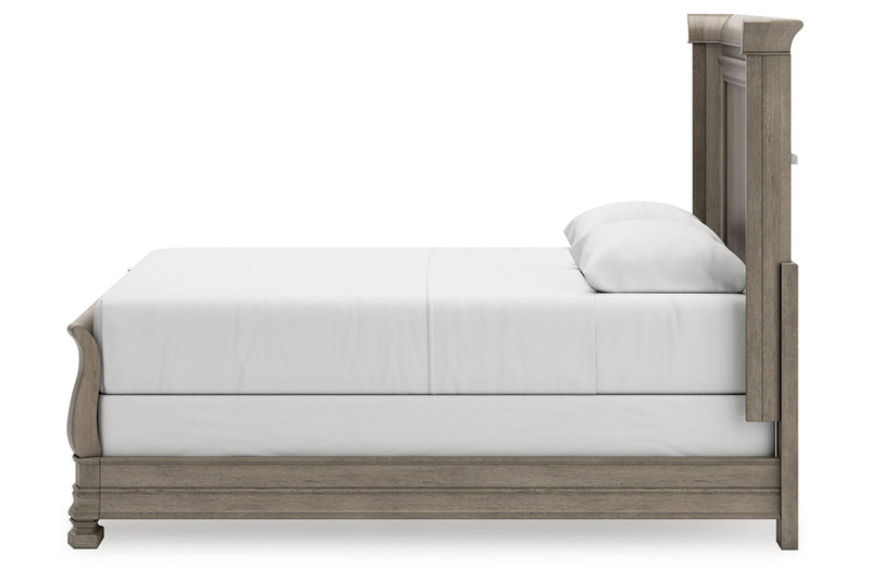 Lexorne Gray Queen Sleigh Bed - Gate FurnitureQueen Bed