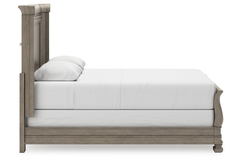 Lexorne Gray Queen Sleigh Bed - Gate FurnitureQueen Bed