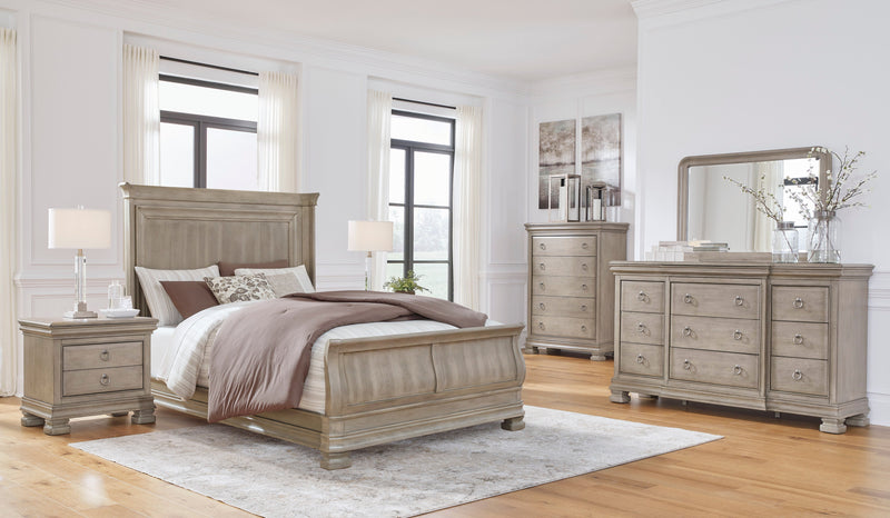 Lexorne Gray Sleigh Bedroom Set - Gate FurnitureBedroom Set