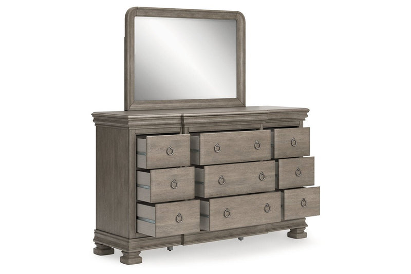 Lexorne Gray Sleigh Bedroom Set - Gate FurnitureBedroom Set