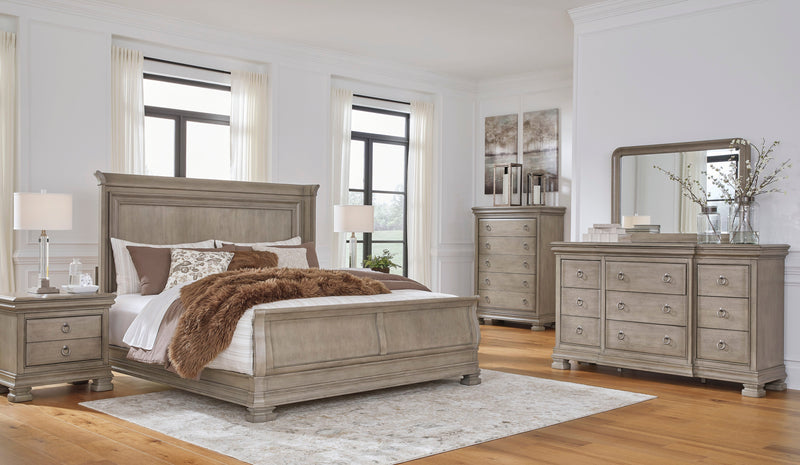 Lexorne Gray Sleigh Bedroom Set - Gate FurnitureBedroom Set