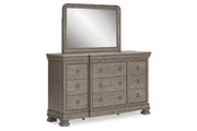 Lexorne Gray Sleigh Bedroom Set - Gate FurnitureBedroom Set