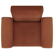 Liana Upholstered Roll Arm Accent Armchair Rust Orange - 903150