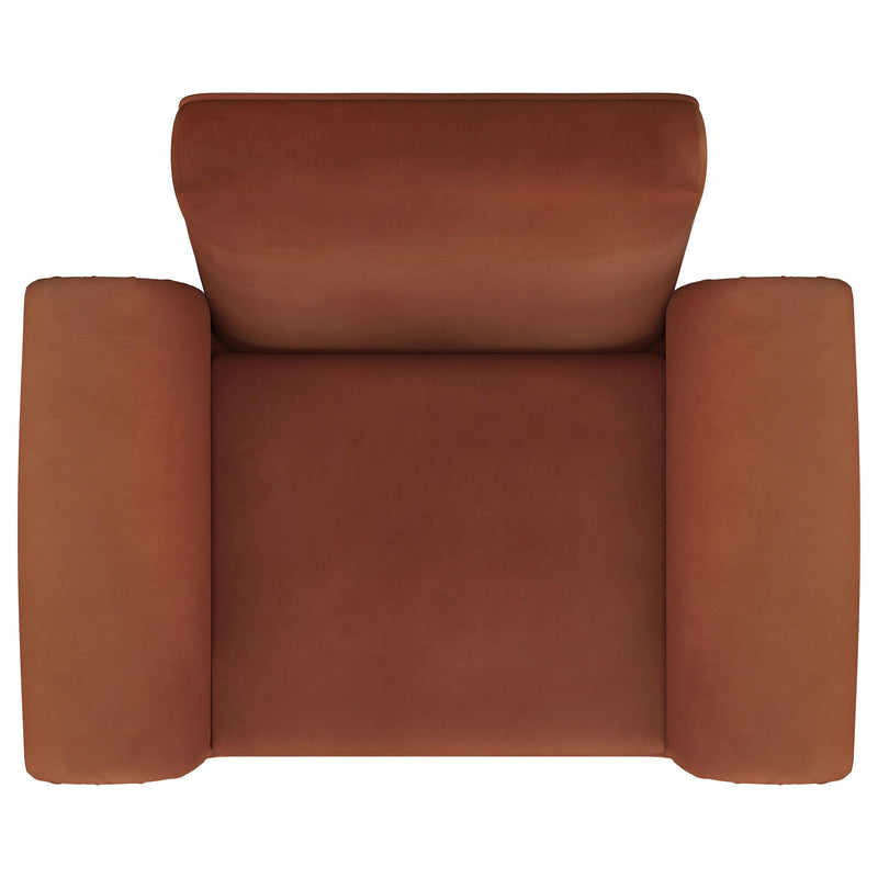 Liana Upholstered Roll Arm Accent Armchair Rust Orange - 903150