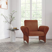 Liana Upholstered Roll Arm Accent Armchair Rust Orange - 903150