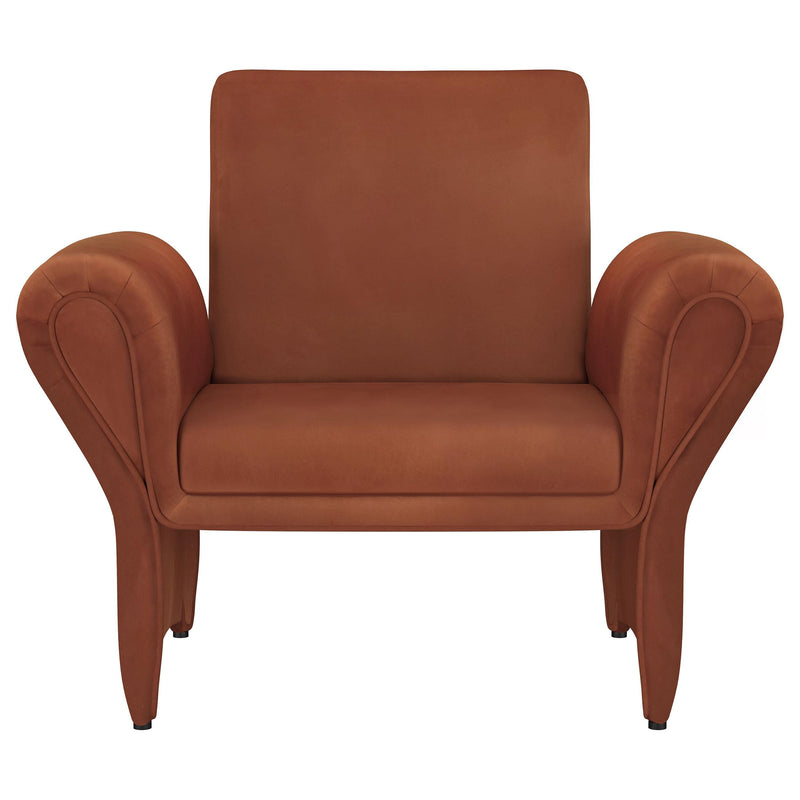 Liana Upholstered Roll Arm Accent Armchair Rust Orange - 903150