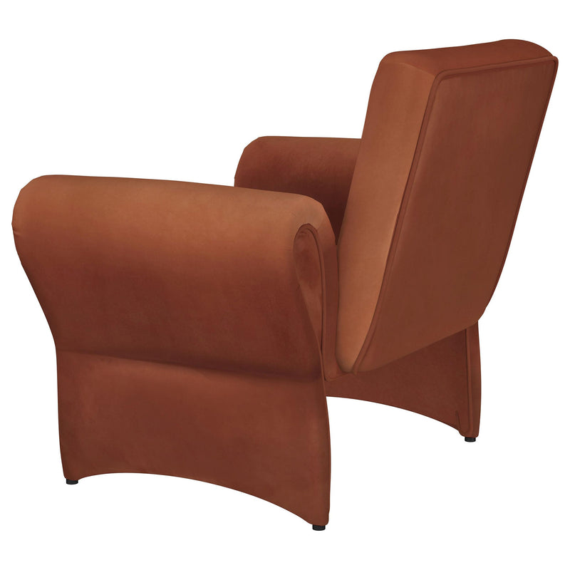 Liana Upholstered Roll Arm Accent Armchair Rust Orange - 903150