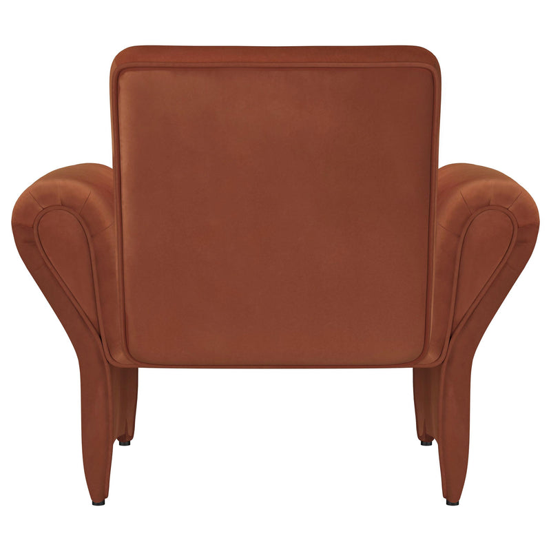 Liana Upholstered Roll Arm Accent Armchair Rust Orange - 903150