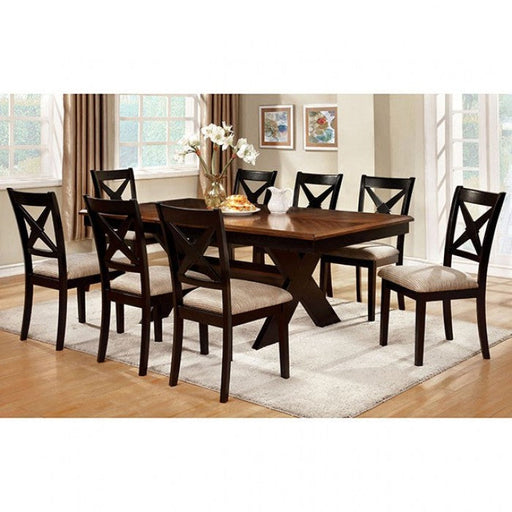 Liberta Dark Oak/Black/Beige Dining Table - CM3776T-TABLE