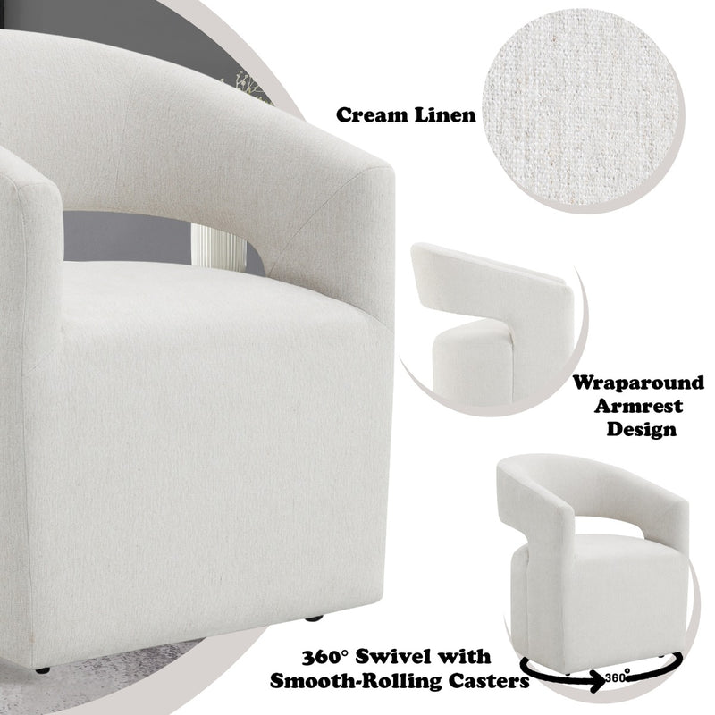 Libni Arm Chair w/Casters - DN02668