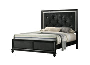 Lila Black Upholstered Panel Youth Bedroom Set - Gate FurnitureYouth Bedroom Set