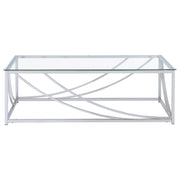 Lille 2-piece Glass Top Coffee And End Table Set Chrome - 720498-S2