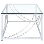 Lille Rectangular Glass Top Coffee Table Chrome - 720498