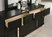 Lillestrom Black/Gold Dresser - FM7217BK-D