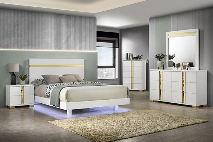 Lillestrom White/Gold Dresser - FM7217WH-D
