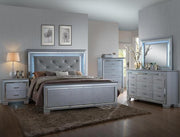 Lillian Silver LED King Panel Bed - Gate FurnitureKing Bed