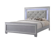 Lillian Silver LED Upholestered Bedroom Set - Gate FurnitureBedroom Set