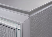 Lillian Silver LED Upholestered Bedroom Set - Gate FurnitureBedroom Set