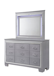 Lillian Silver LED Upholestered Bedroom Set - Gate FurnitureBedroom Set