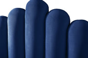 Lily Velvet King Bed Blue - Gate FurnitureKing Bed
