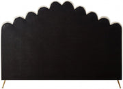 Lily Velvet King Bed Cream - Gate FurnitureKing Bed