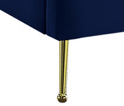 Lily Velvet Queen Bed Blue - Gate FurnitureQueen Bed