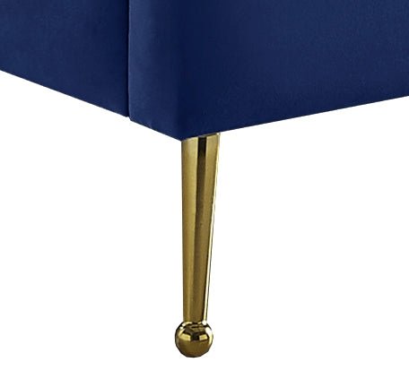 Lily Velvet Twin Bed Blue - Gate FurnitureTwin Bed