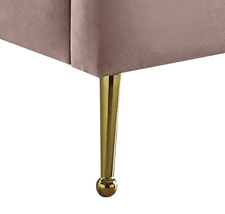 Lily Velvet Twin Bed Pink - Gate FurnitureTwin Bed