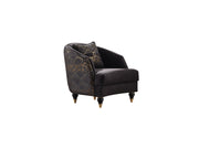 Lima 3-pieces (Sofa & Loveseat & Chair) Livingroom Set Black in Black - 101-LIM-BLACK-321